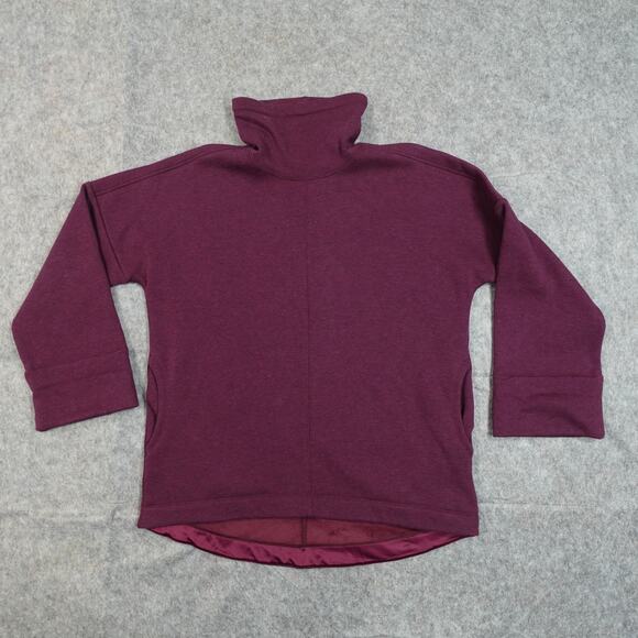 Athleta Sweater Womens Small Cozy Karma Funnel Neck Spiced Cabernet Athleisure - Picture 1 of 12